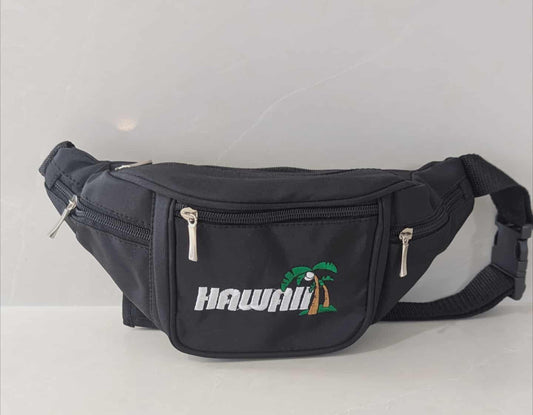 Hawaii Waist Bag – Black Crossbody Fanny Pack
