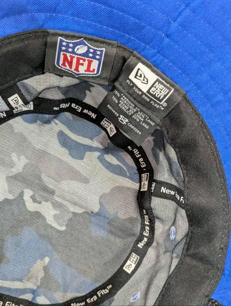 New Era NFL Los Angeles Rams Camo Bucket Hat - Blue Camouflage Adjustable
