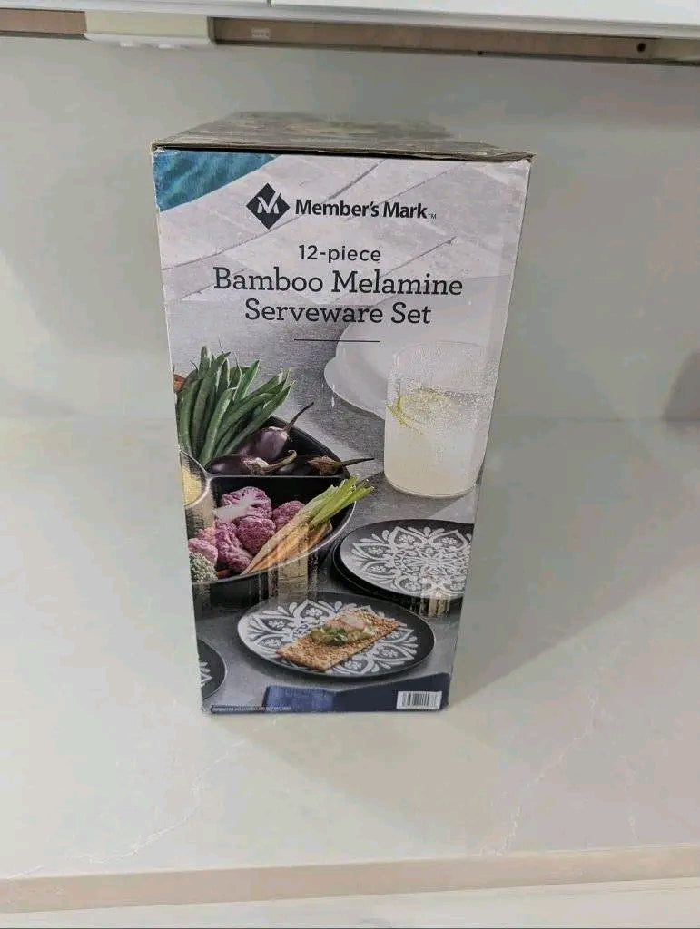 Member’s Mark Bamboo Melamine Serveware Set – 12 Piece
