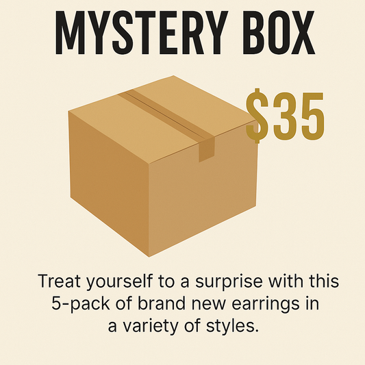 5-Piece Brand New Earring Mystery Box - Surprise Fashion Jewelry Set for Women