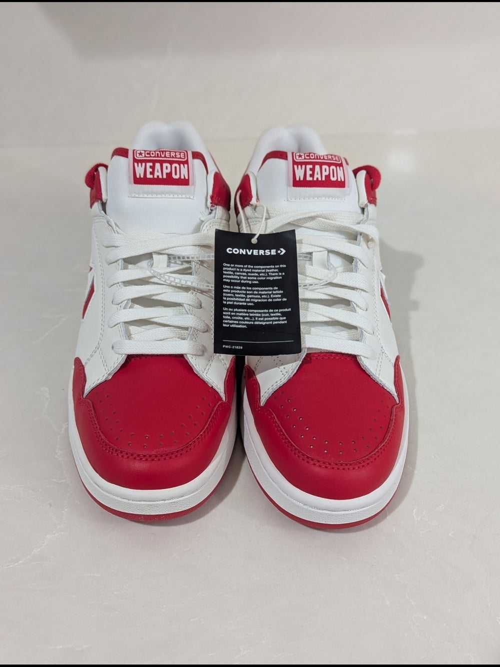Converse Weapon Low Top Sneakers Red and White Size 11 Men