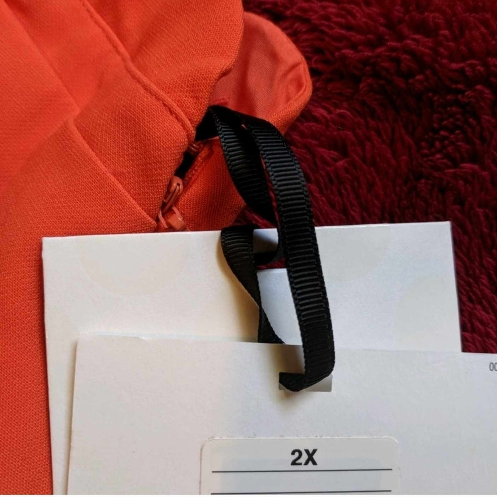 Victoria Beckham Orange One-Shoulder Scalloped Bow Dress
