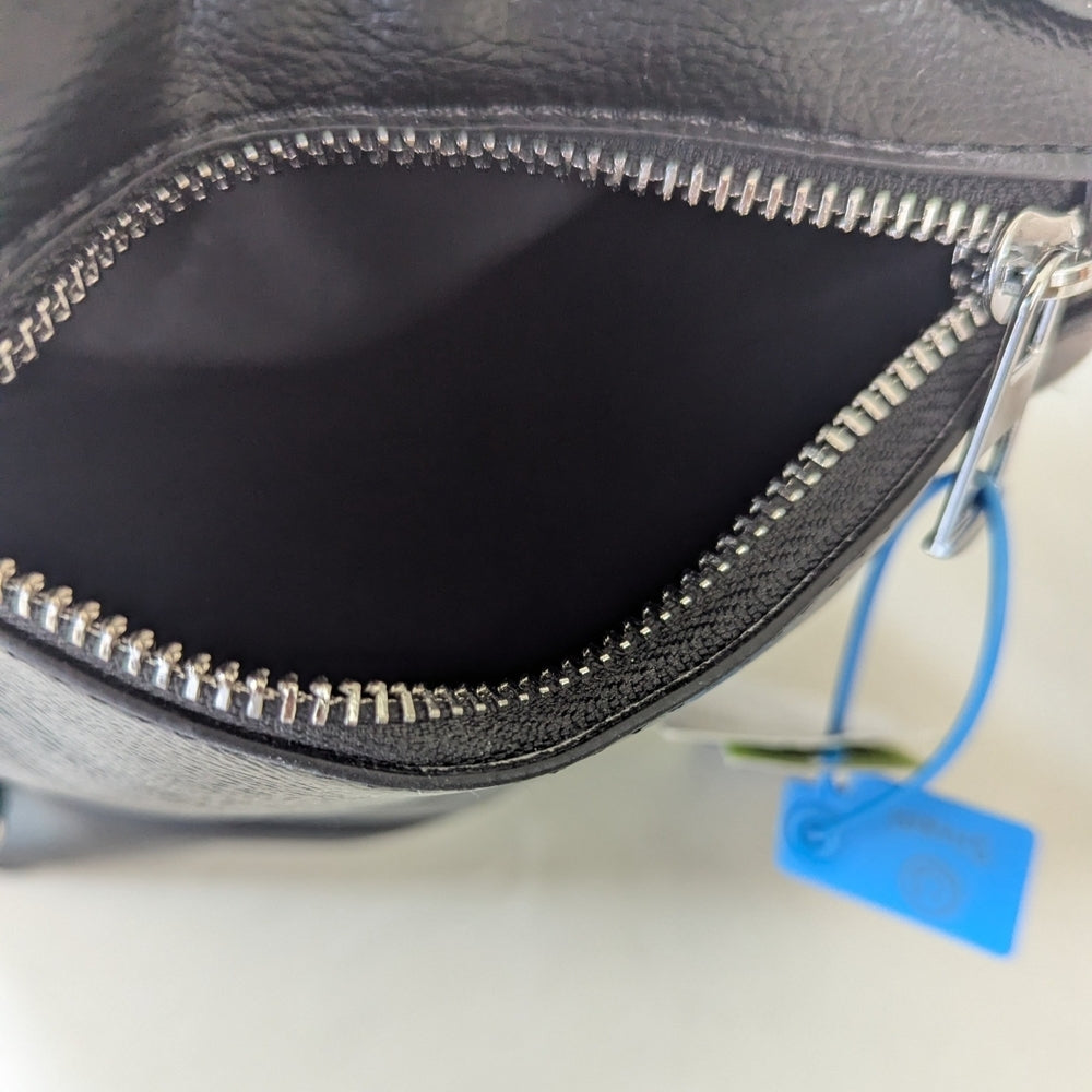 Silvani Black Studded Faux Leather Crossbody Bag