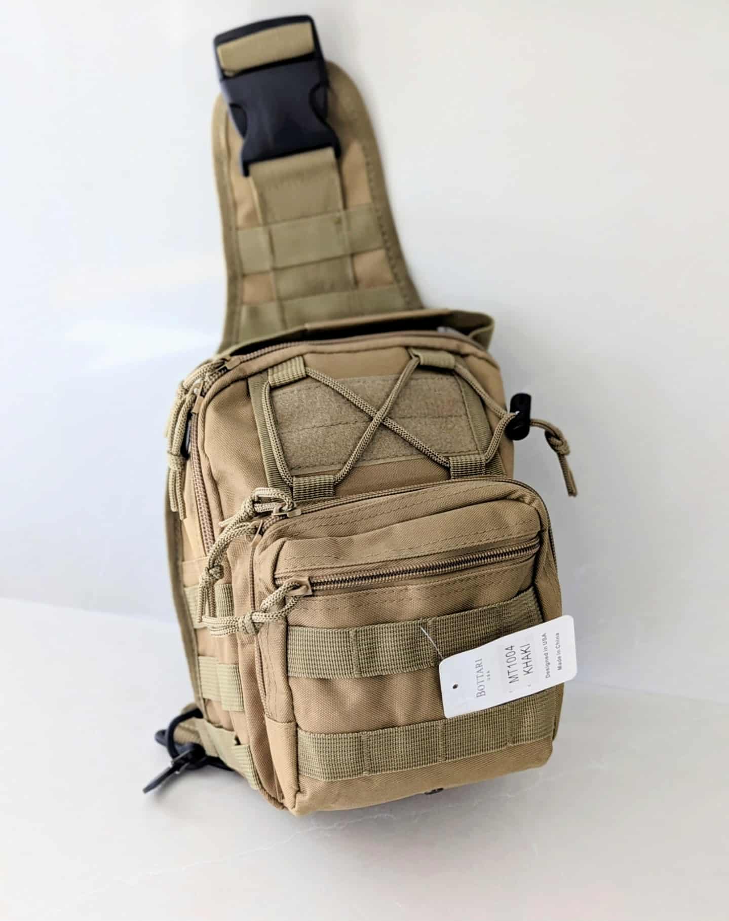 Khaki Tactical Crossbody Sling Bag