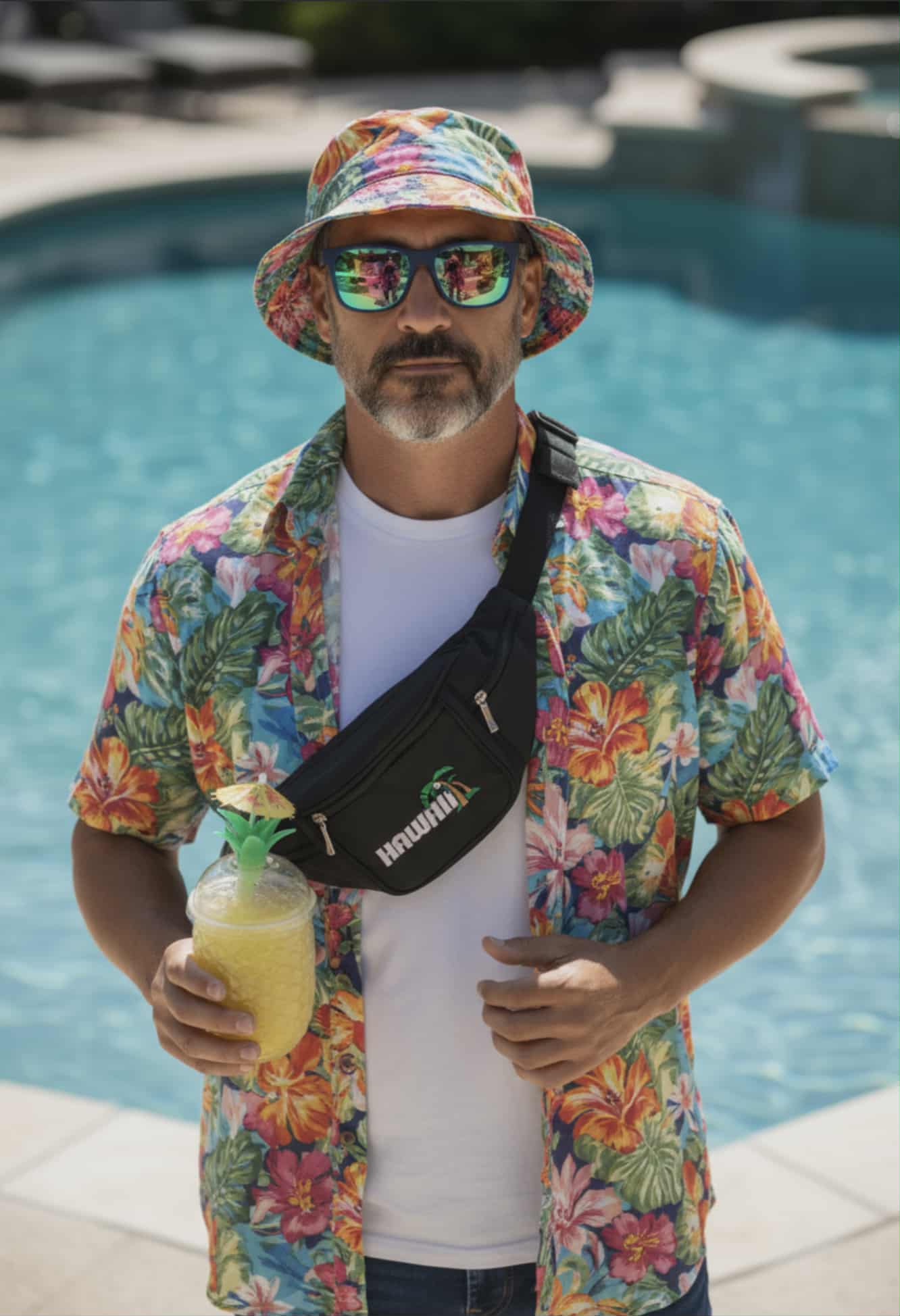 Hawaii Waist Bag – Black Crossbody Fanny Pack