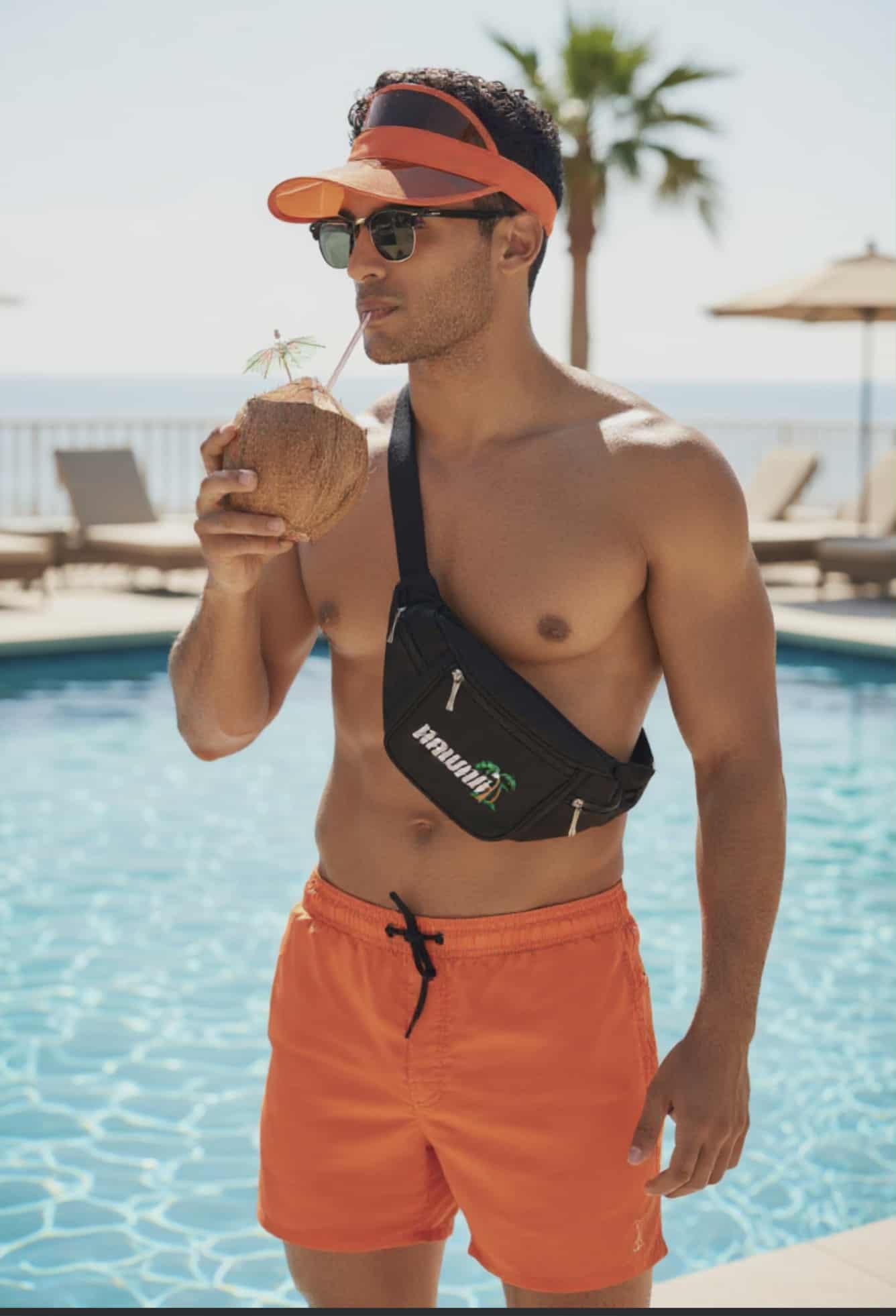 Hawaii Waist Bag – Black Crossbody Fanny Pack