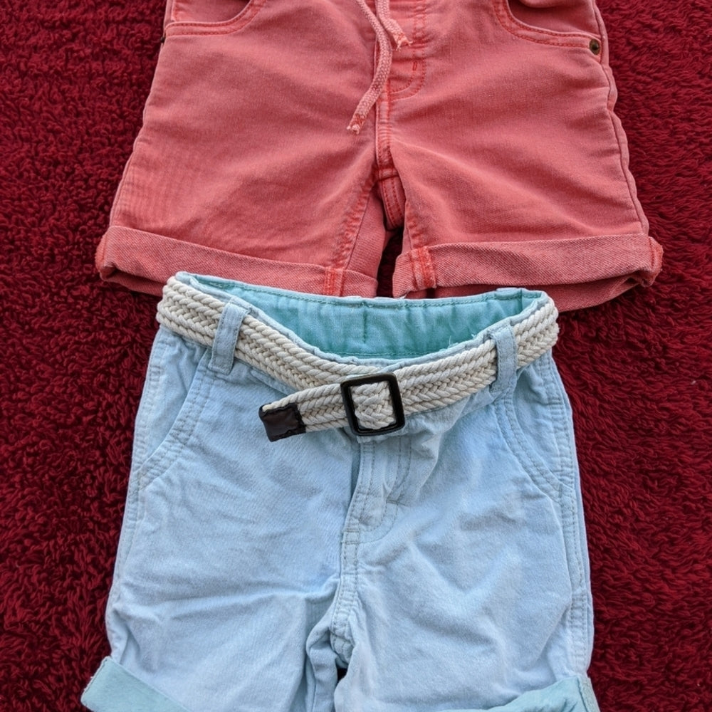 Set of 2 Boys' Casual Shorts with Belt - Sac's Main