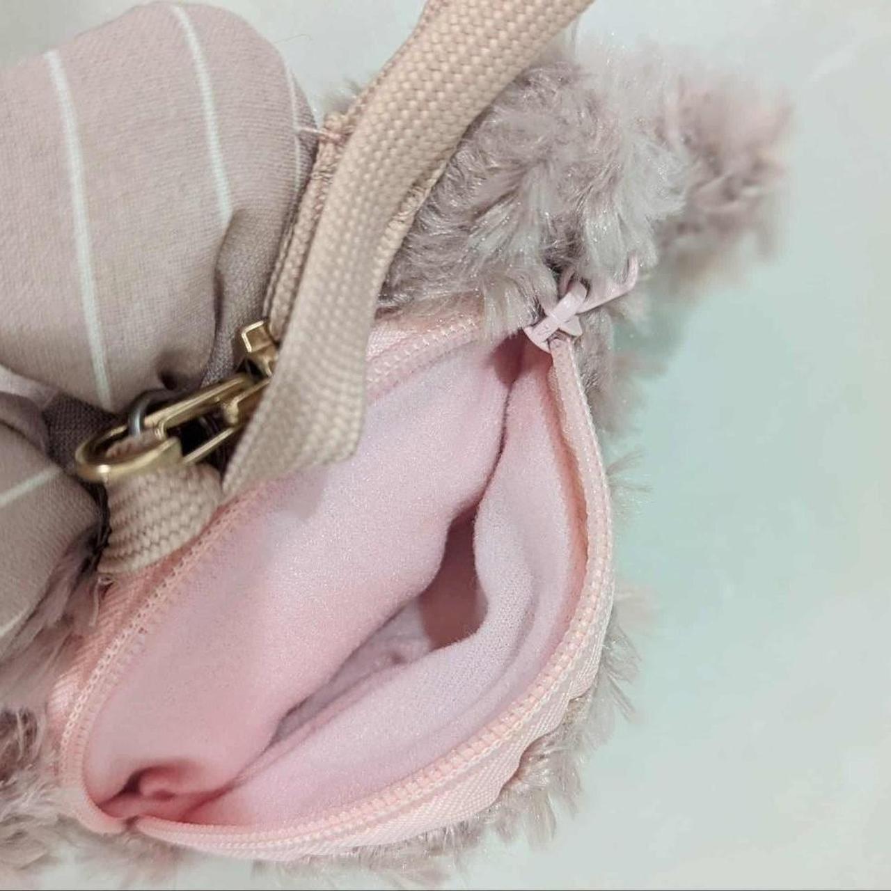 Disney ShellieMay Plush Bear Face Coin Purse with Bow and Strap