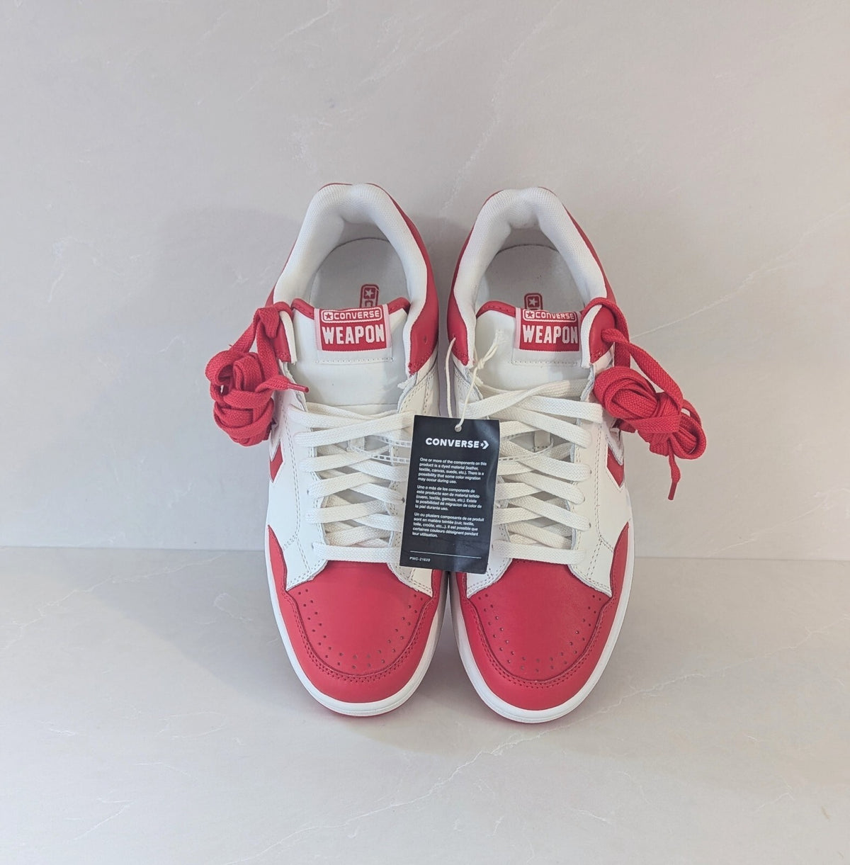 Converse Weapon Low Top Sneakers Red and White