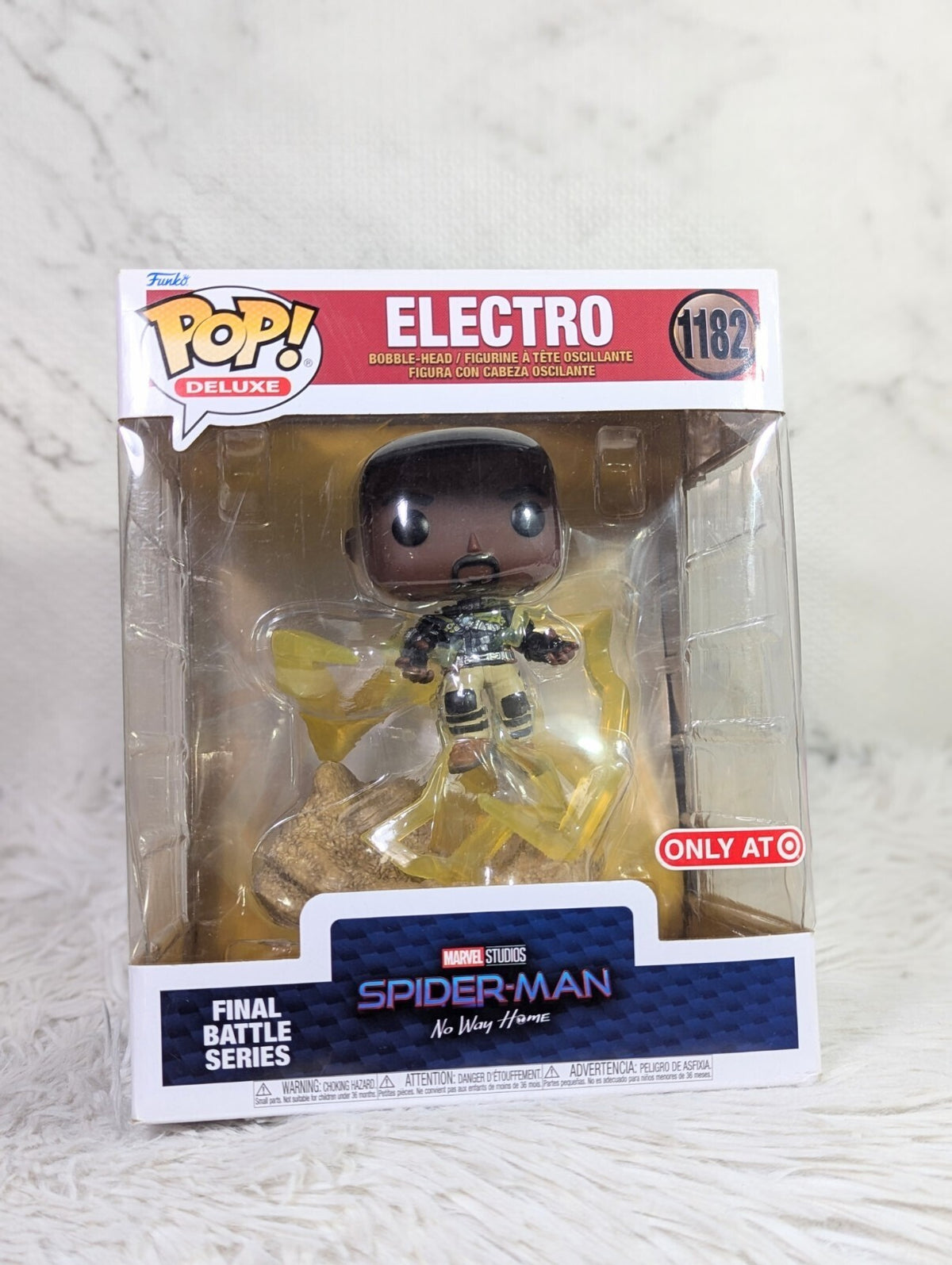 Funko Pop! Deluxe Marvel Studios Spider-Man No Way Home Electro #1182 Vinyl Bobb
