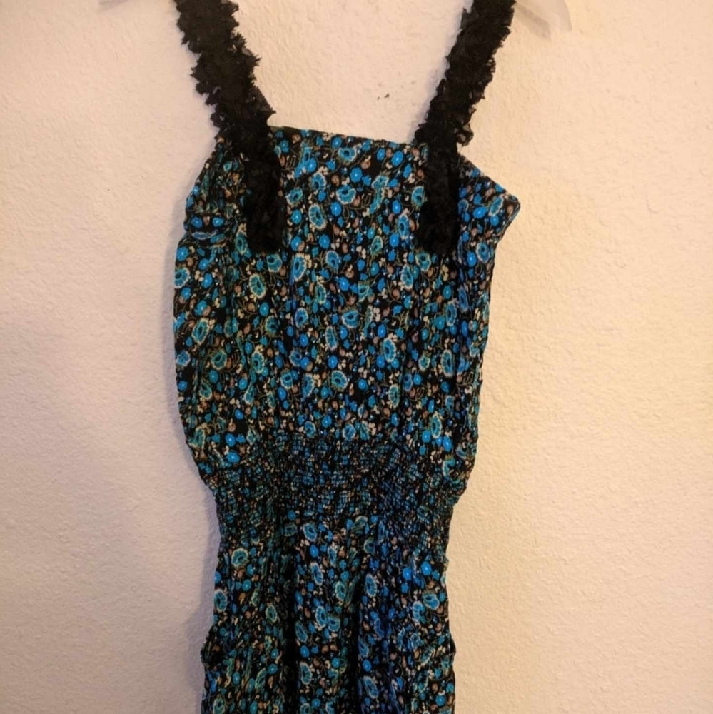 Fabiola USA Women's Floral One-Piece Romper with Ruffled Straps