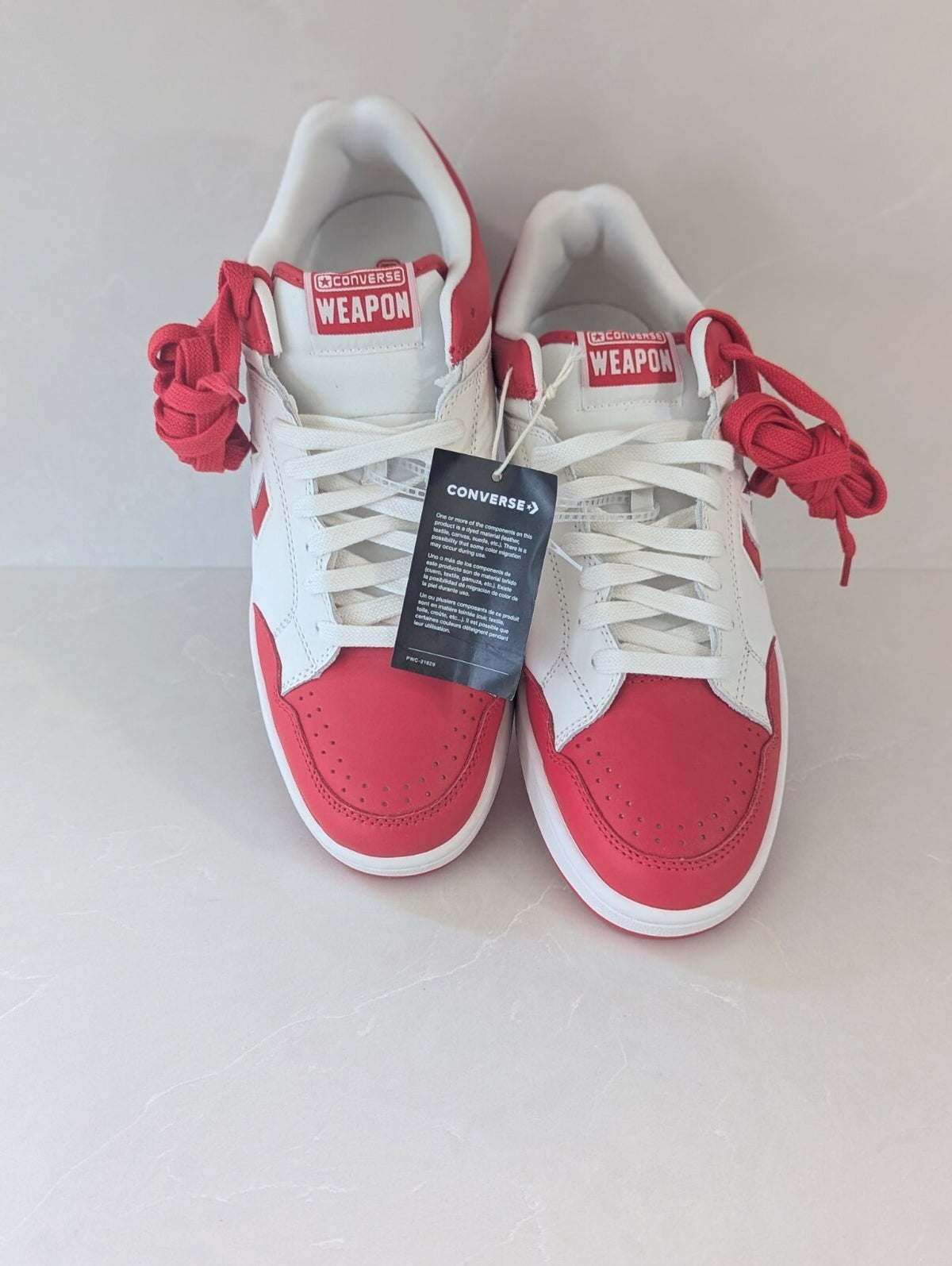 Converse Weapon Low Top Sneakers Red and White