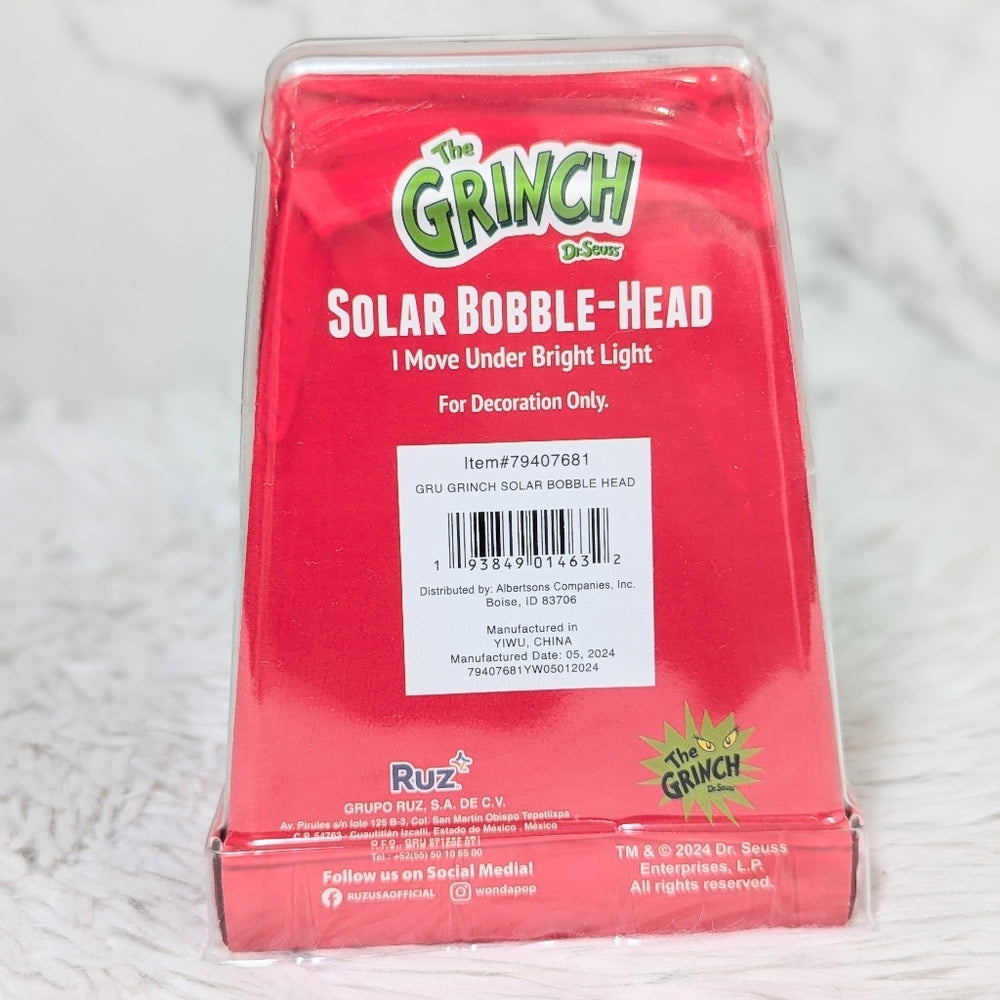 The Grinch Solar Bobble-Head Christmas Decoration