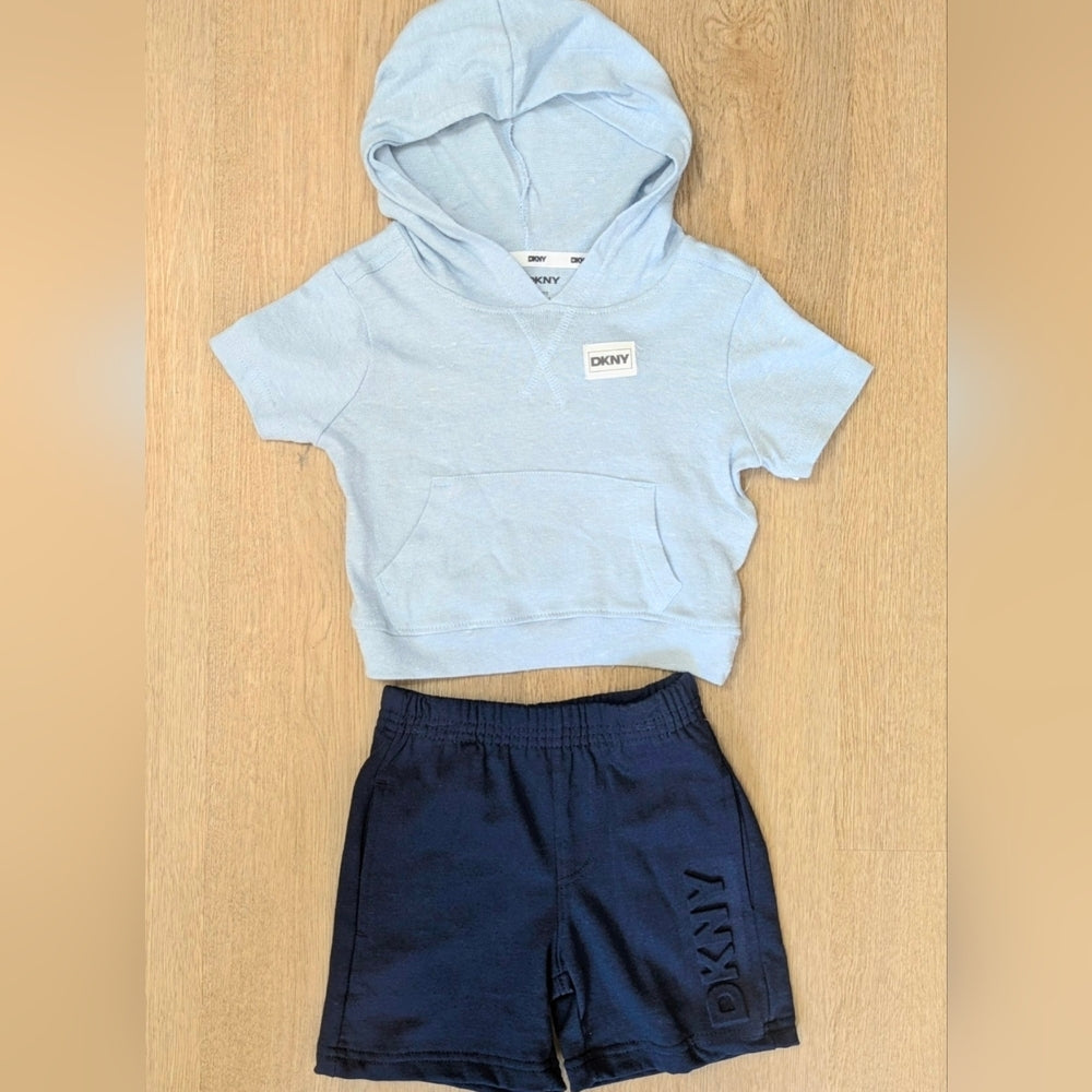 DKNY Baby Boys 2-Piece Hoodie and Shorts Set 24M