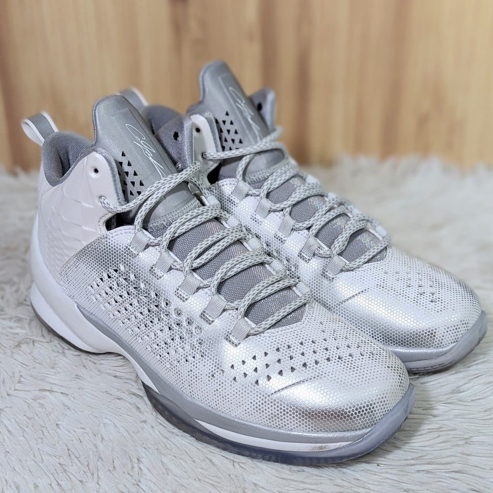 Jordan CP3.VIII AE White/Silver Basketball Shoes Size 6.5Y