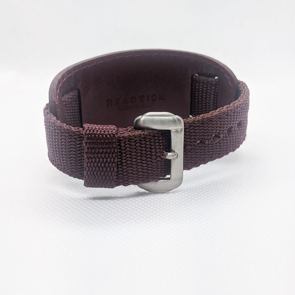 Kenneth Cole Reaction Digital Watch with Wide Genuine Leather Band
