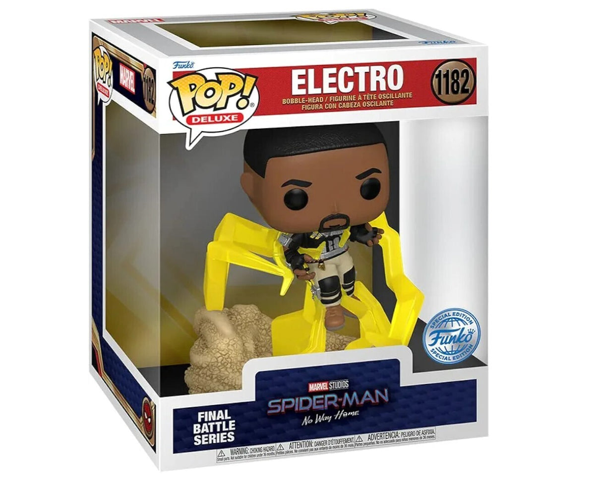 Funko Pop! Deluxe Marvel Studios Spider-Man No Way Home Electro #1182 Vinyl Bobb