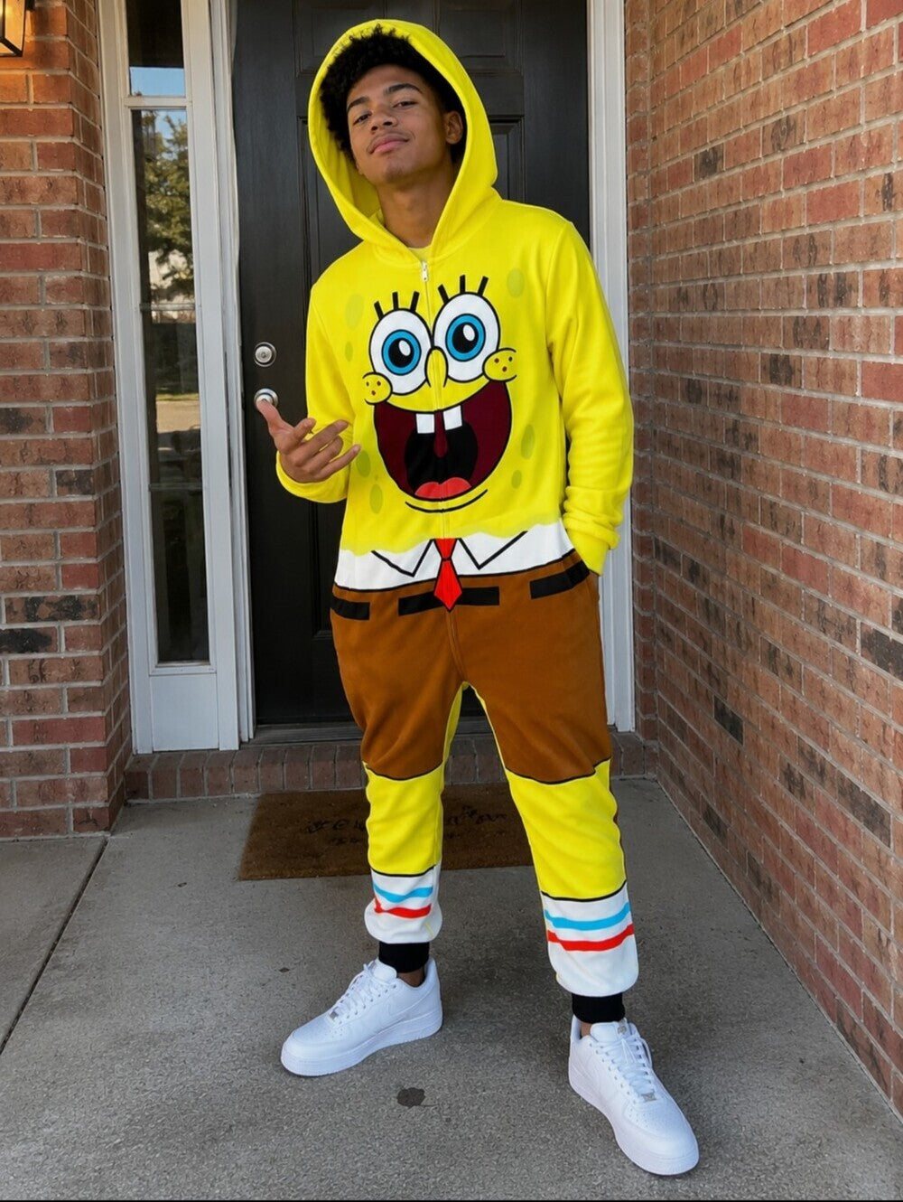 SpongeBob SquarePants Themed Hooded Onesie Pajamas