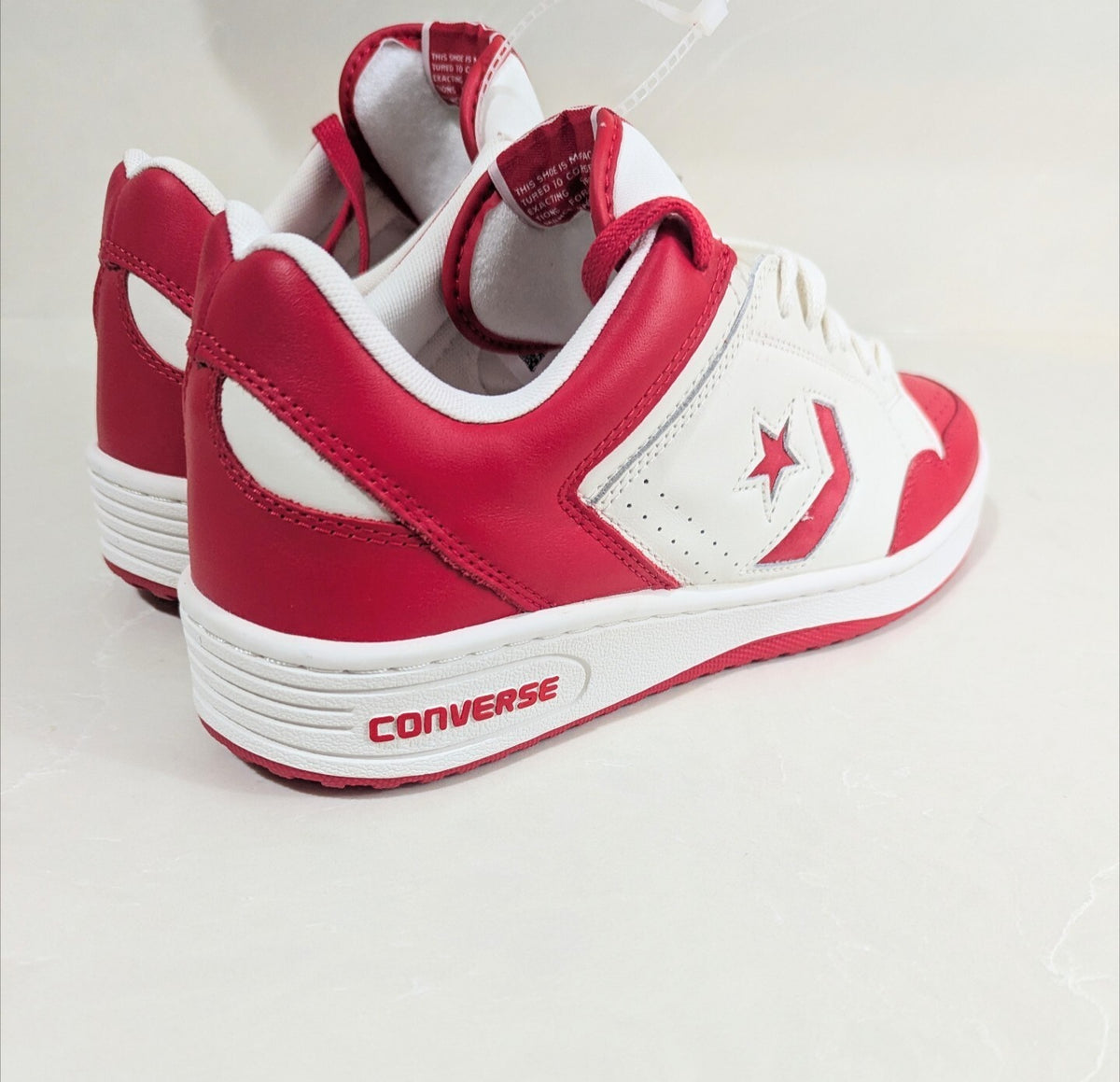 Converse Weapon Low Top Sneakers Red and White