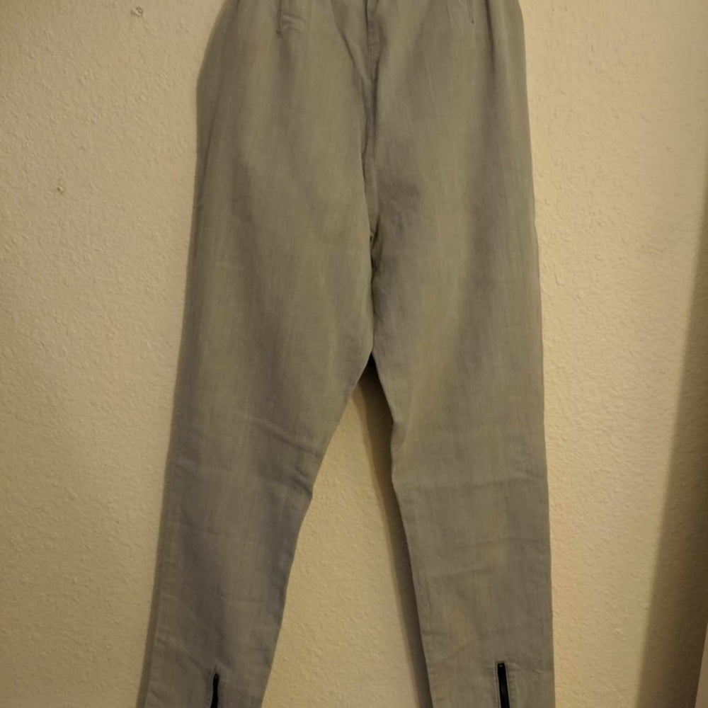 International Concepts Light Gray Zip Ankle Pants Size L