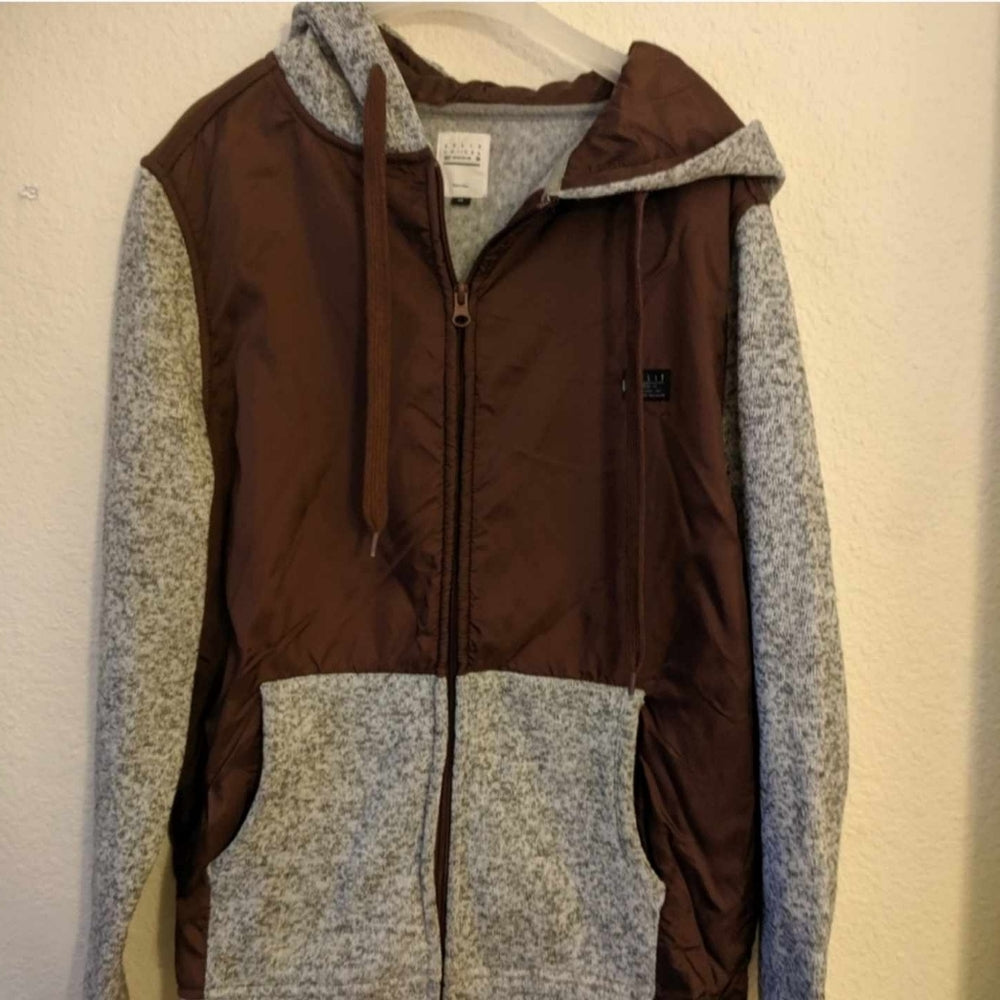 Split Company USA Brown and Gray Hooded Jacket Medium - Sac's Main