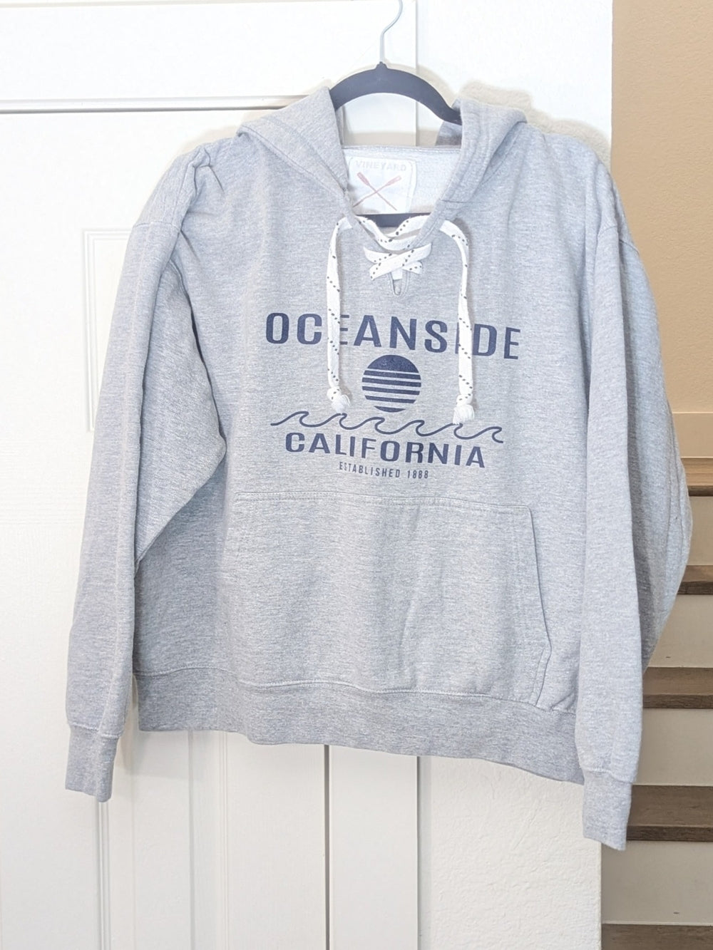 Vineyard Vines Oceanside California Gray Hoodie XL