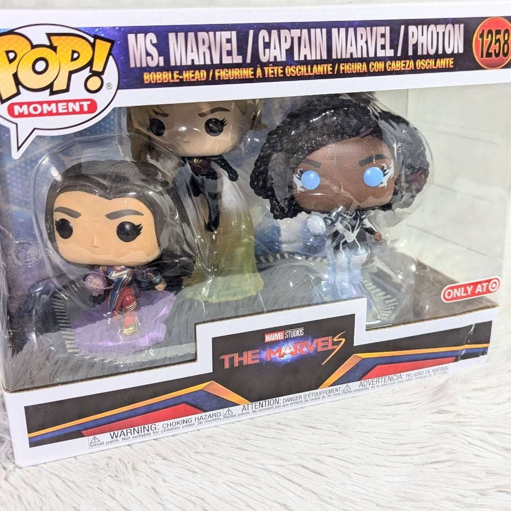 Funko Pop! Moment Marvel Studios The Marvels Ms. Marvel / Captain Marvel /Photon