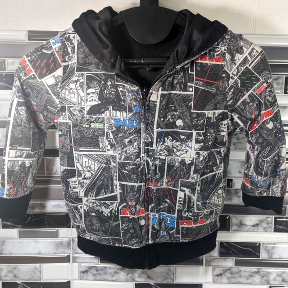 Disney Star Wars Reversible Kids Hoodie Jacket Size 6-7 - Sac's Main