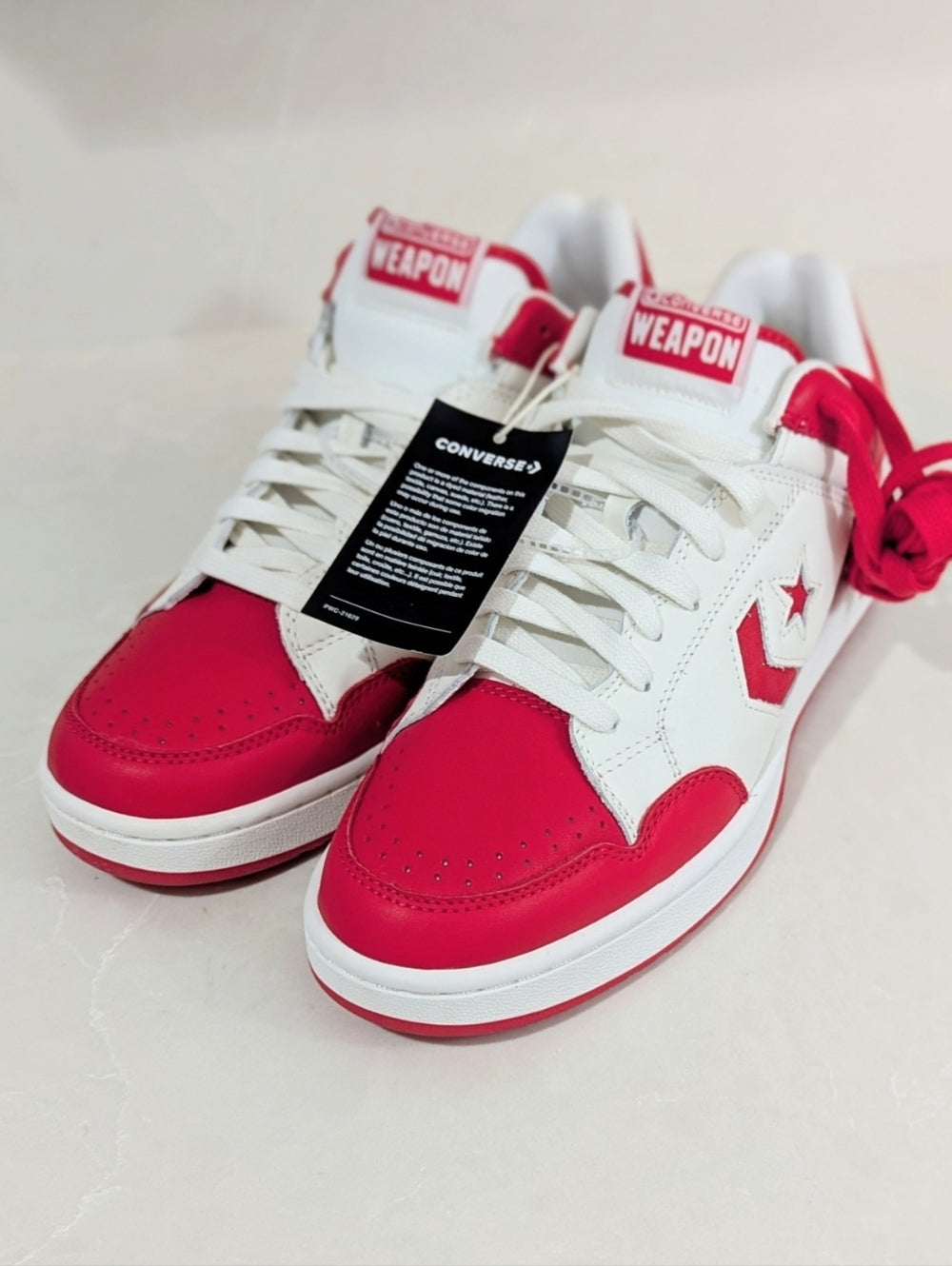 Converse Weapon Low Top Sneakers Red and White Size 11 Men