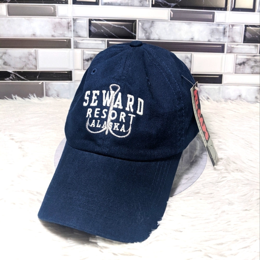Seward Resort Alaska Graphic T-Shirt and Navy Baseball Cap Set - Sac's Main