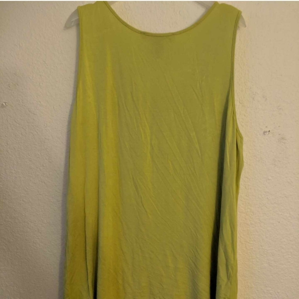 Ashley Stewart Yellow Sleeveless Tank Top with Rhinestone Detail Size 18/20