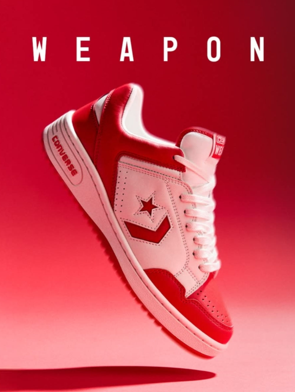 Converse Weapon Low Top Sneakers Red and White Size 11 Men