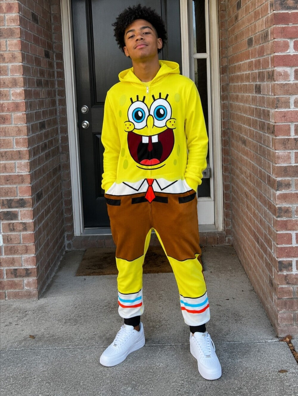 SpongeBob SquarePants Themed Hooded Onesie Pajamas