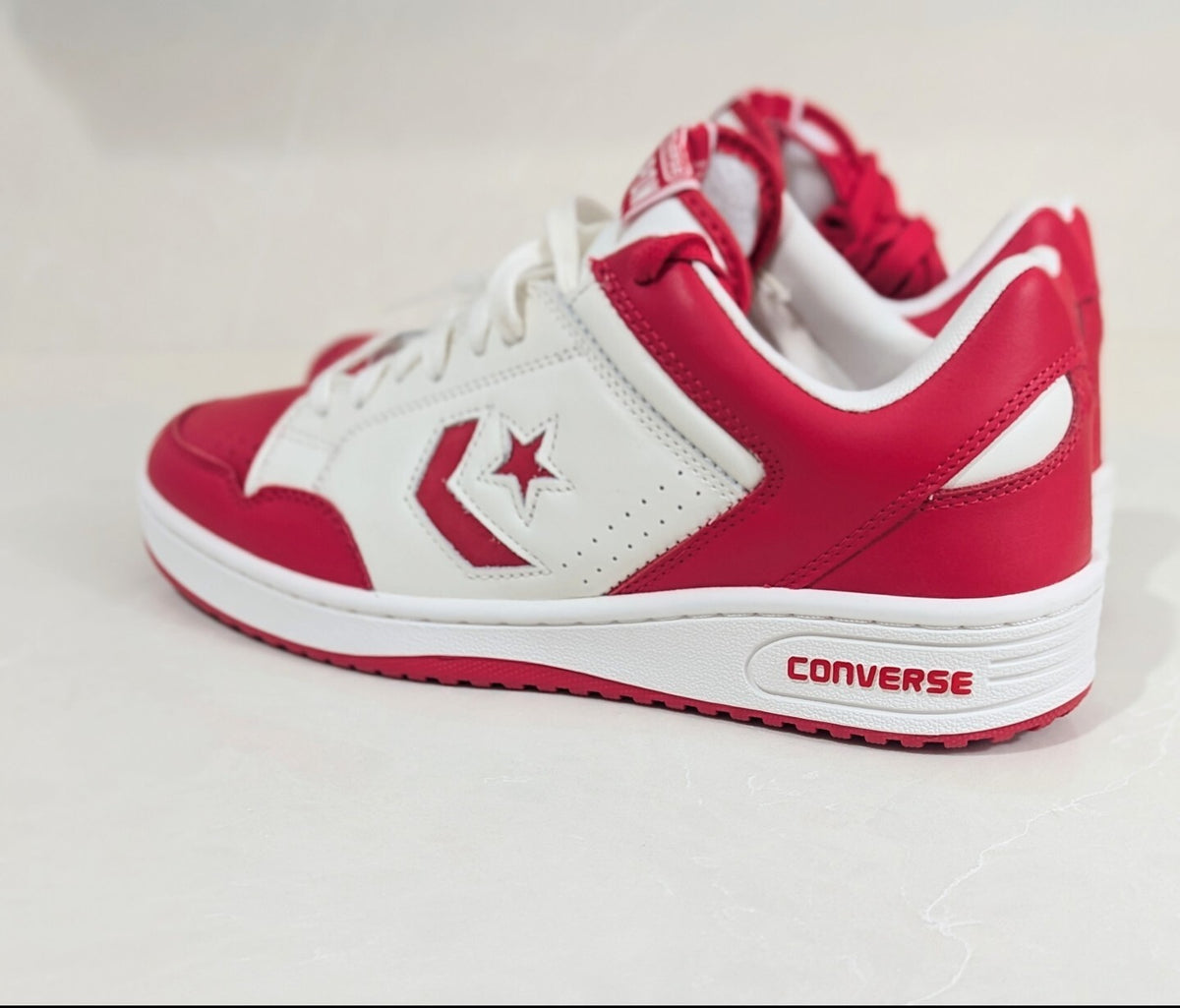 Converse Weapon Low Top Sneakers Red and White