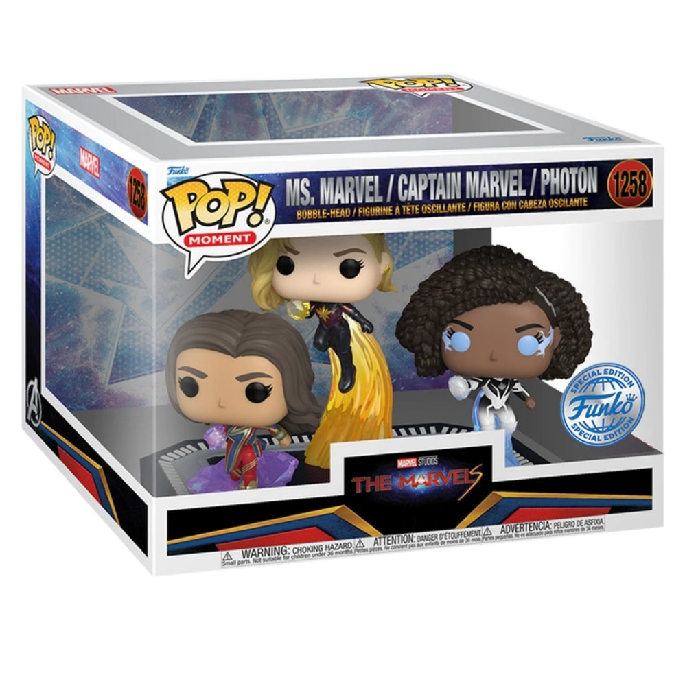 Funko Pop! Moment Marvel Studios The Marvels Ms. Marvel / Captain Marvel /Photon