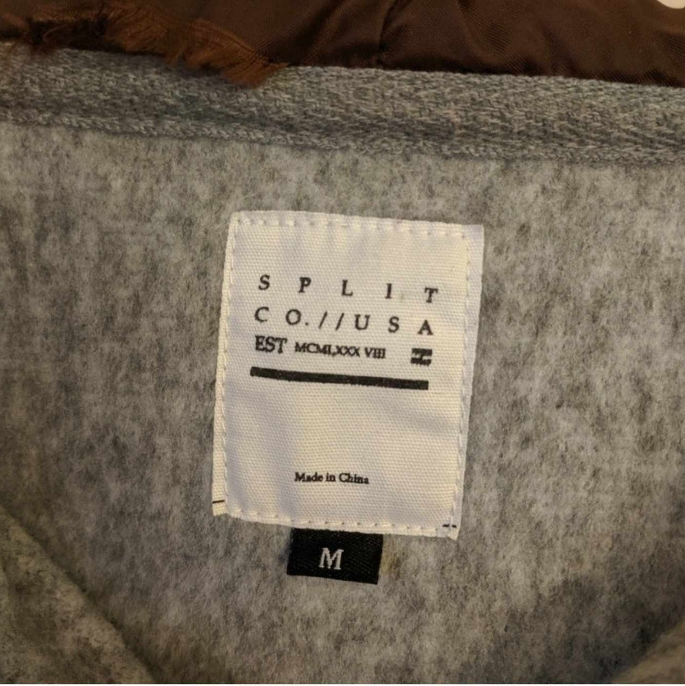 Split Company USA Brown and Gray Hooded Jacket Medium - Sac's Main