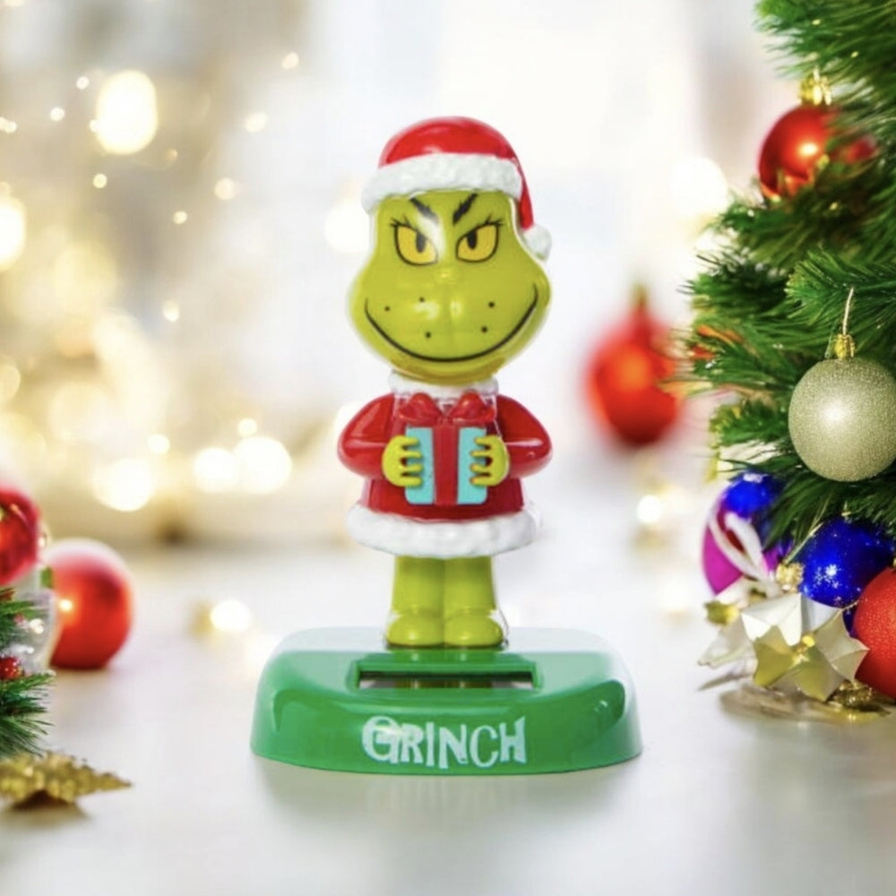 The Grinch Solar Bobble-Head Christmas Decoration