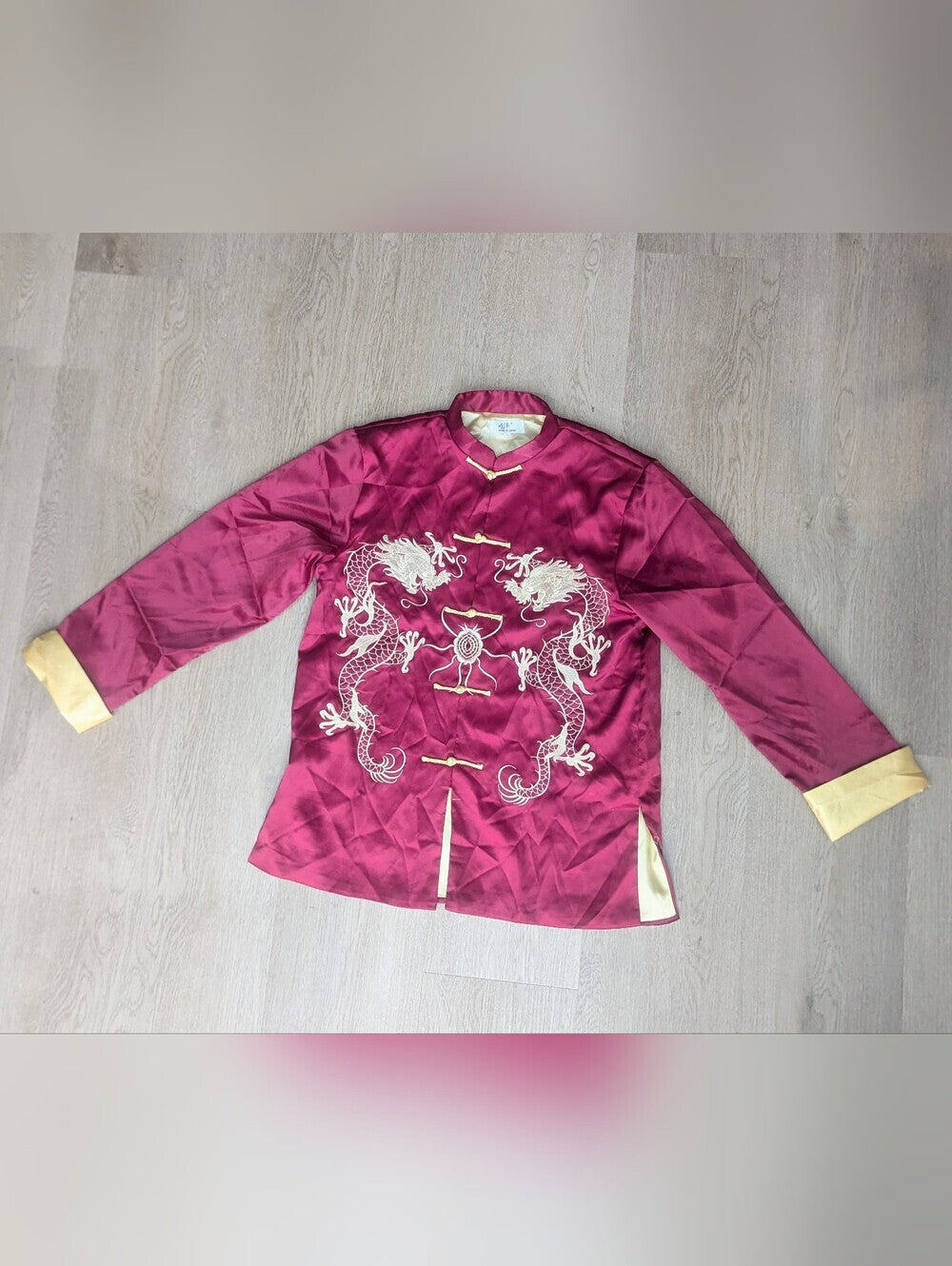 Men's Traditional Chinese Dragon Embroidered Satin Jacket