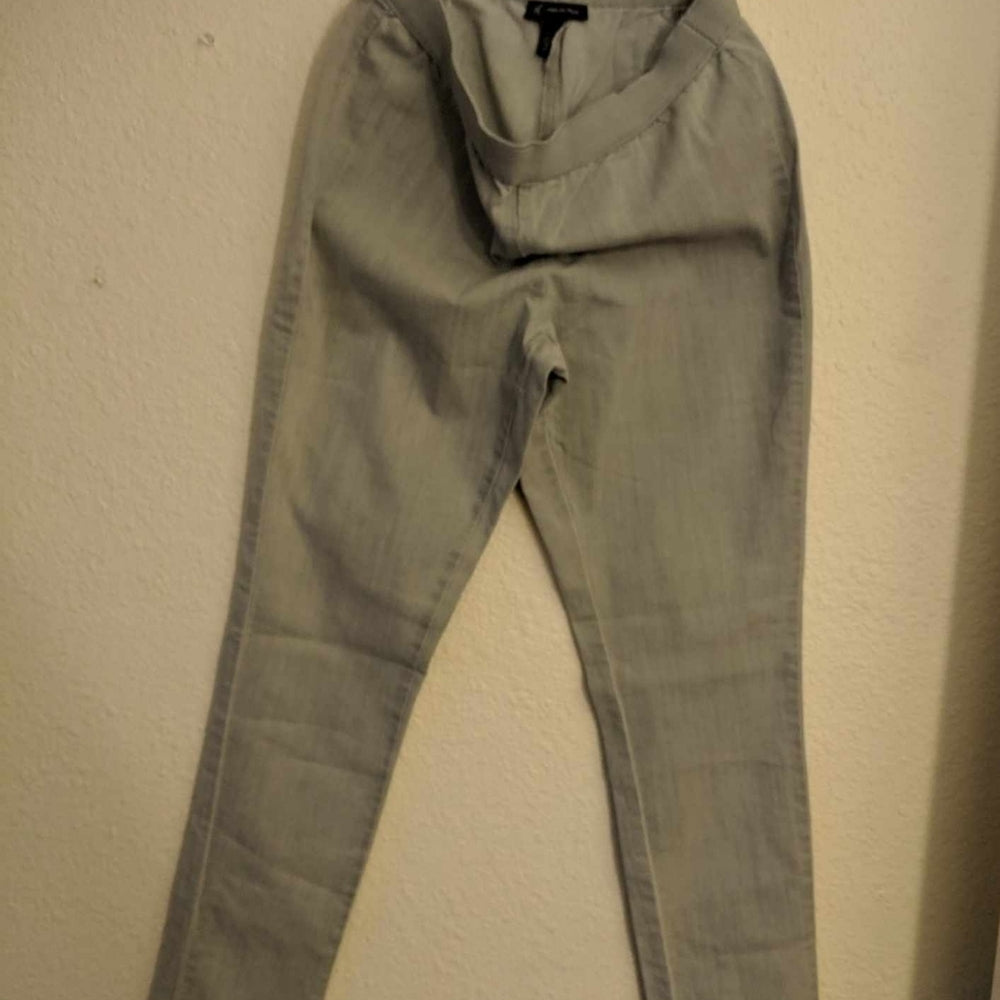 International Concepts Light Gray Zip Ankle Pants Size L
