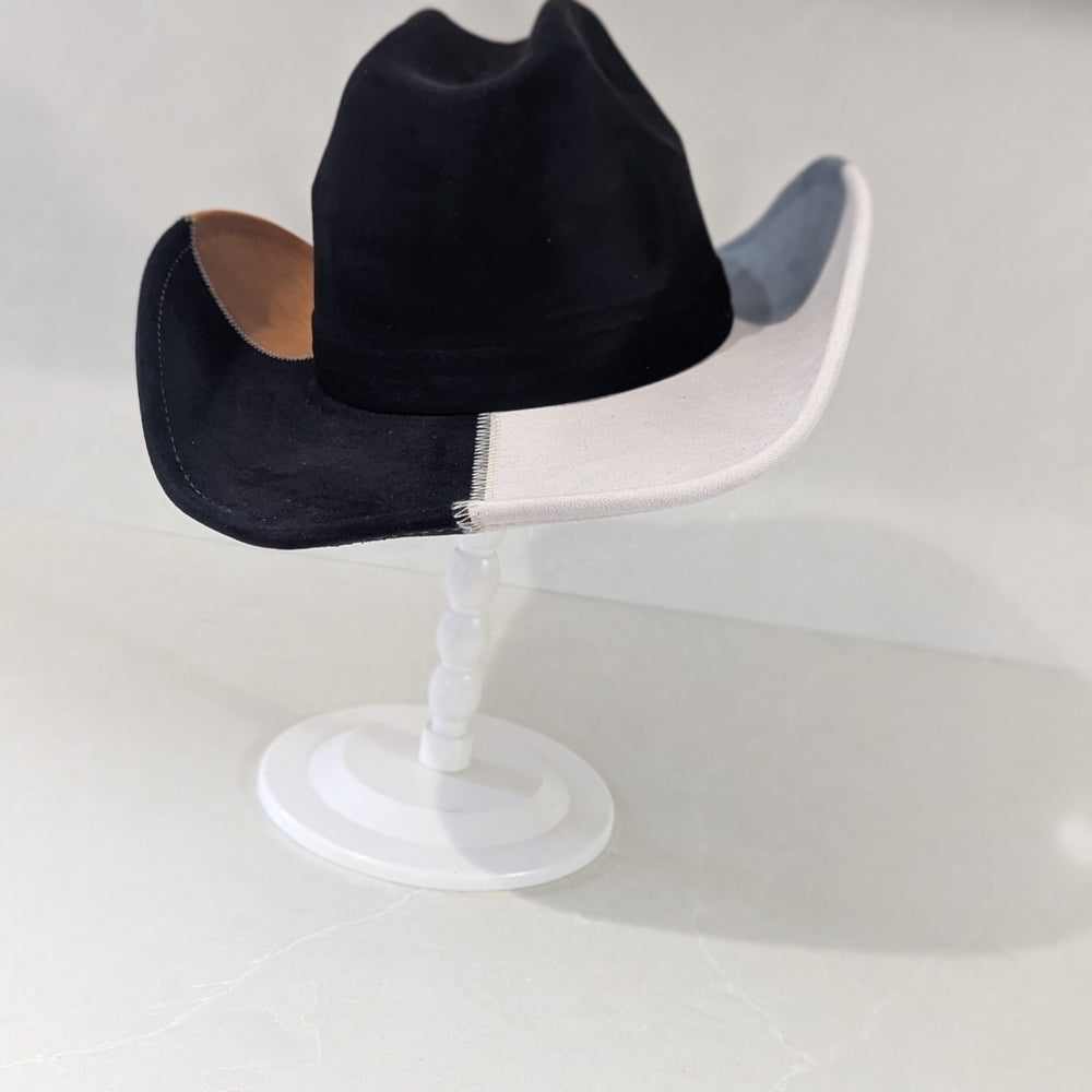 Colorblock Wide Brim Fedora Hat - Sac's Main