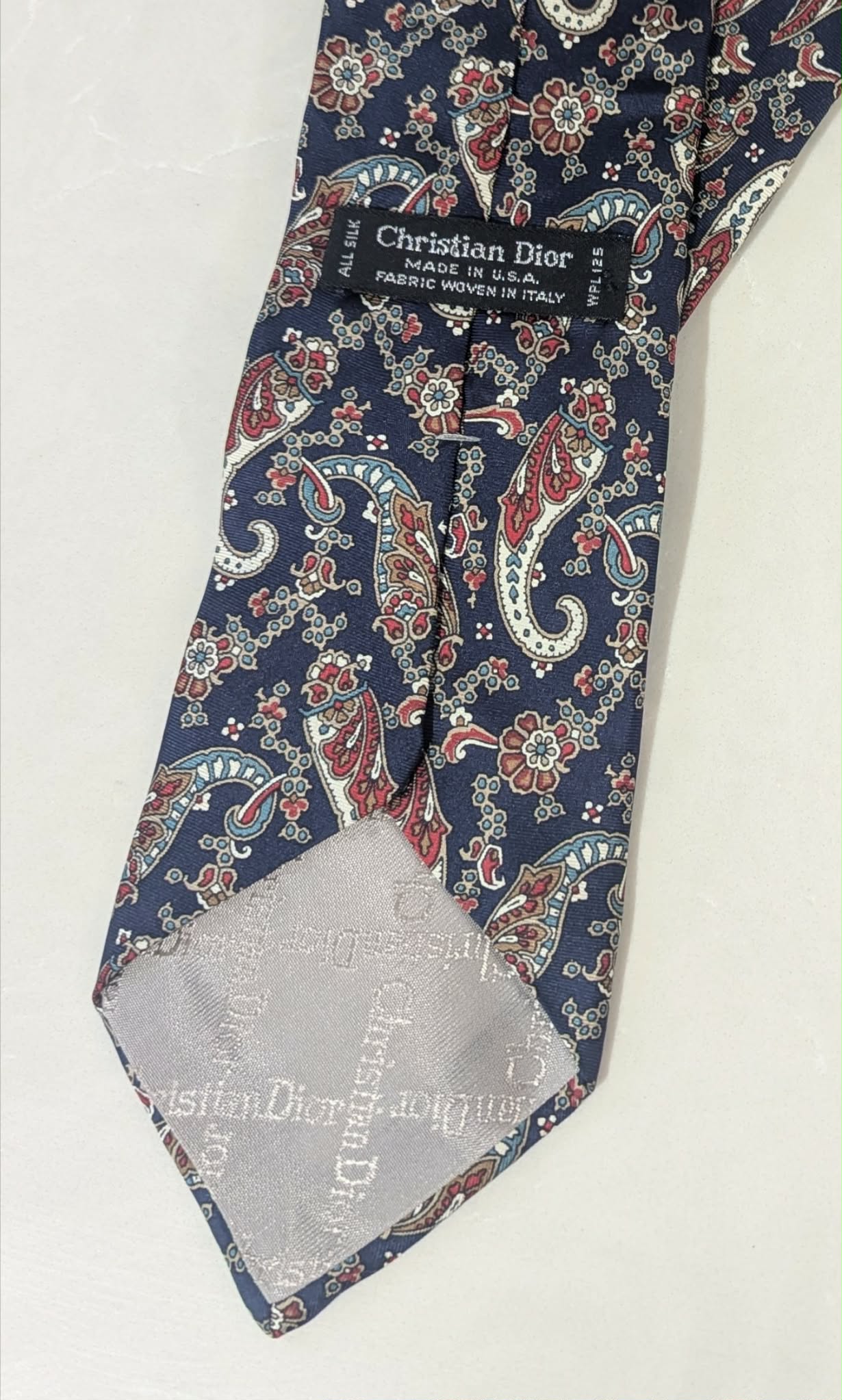 Christian Dior Paisley Silk Tie