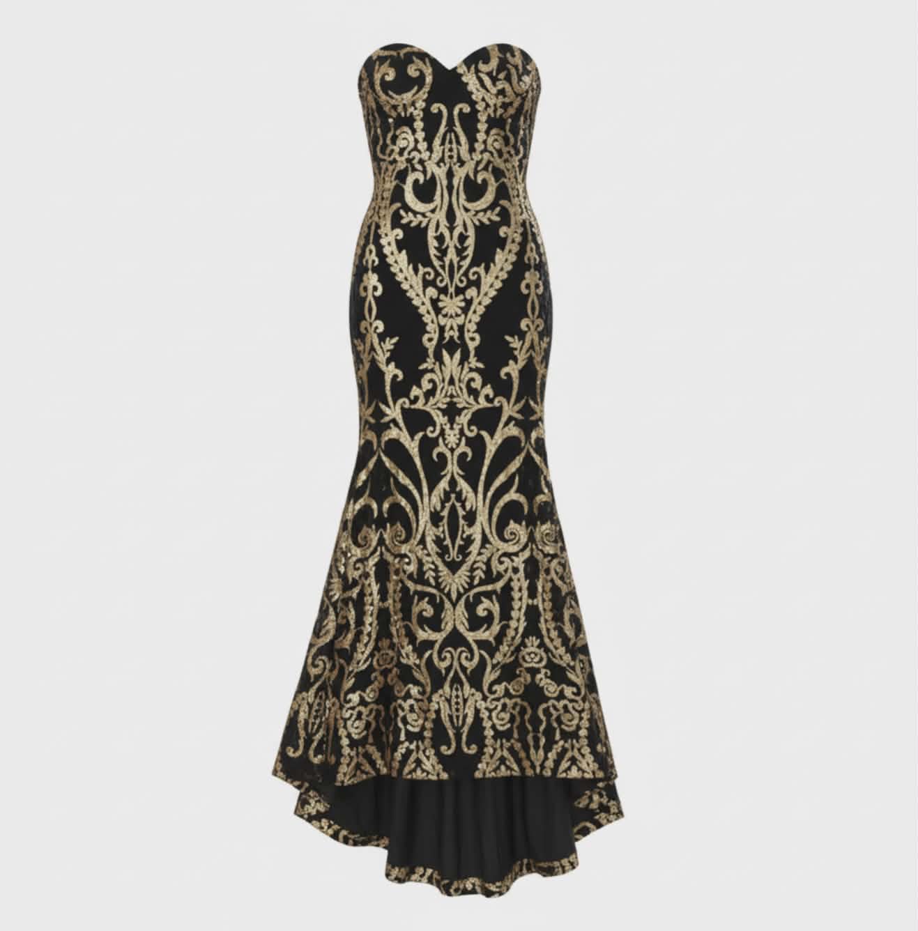 Gold and Black Dress