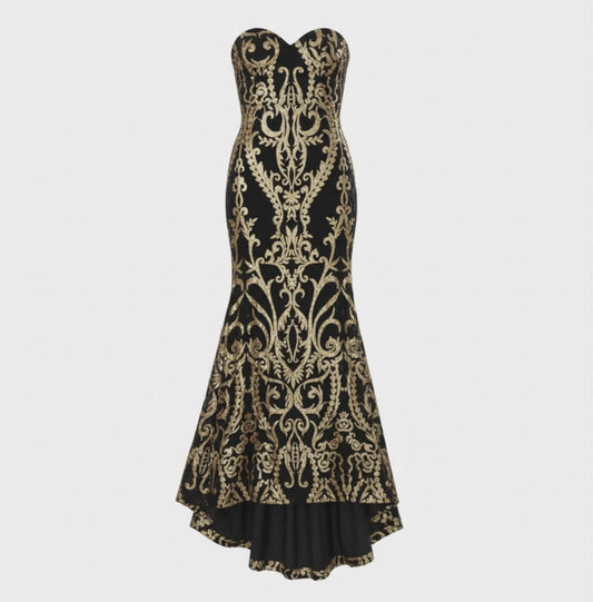 Gold and Black Dress